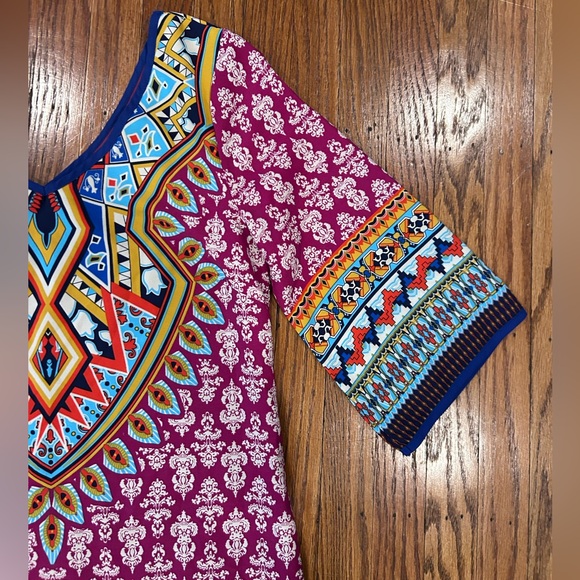 Pink Owl Multicolor Patterned Dress - Picture 4 of 7